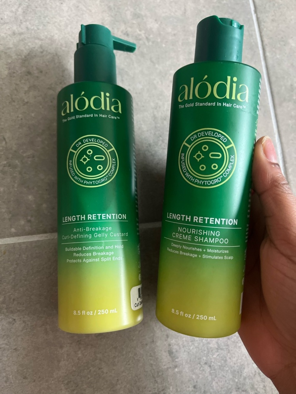 New Alodia Length Retention Nourishing Creme Shampoo & Curl Defining Custard Duo